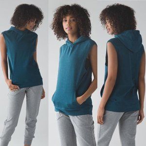 Blissed Out Sleeveless Hoodie Heathered Alberta